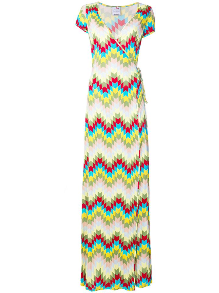 Ultràchic Zigzag Print Maxi Dress - Multicolour