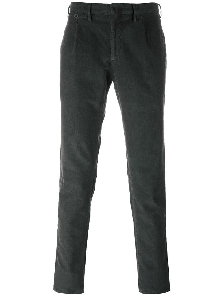 Incotex Slim Fit Trousers, Men's, Size: 52, Grey, Cotton/spandex/elastane