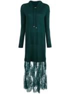 Twin-set Lace Detail Hooded Dress - Green
