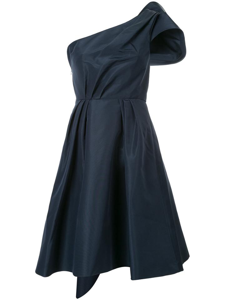 Carolina Herrera Silk Faille Bow Dress - Blue