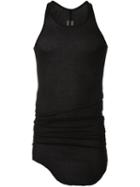 Rick Owens - Curved Hem Tank Top - Men - Silk/viscose - M, Black, Silk/viscose