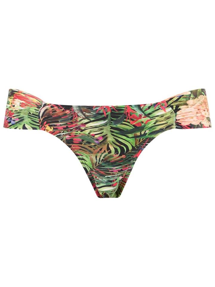 Lygia & Nanny Floral Print Bikini Bottom, Women's, Size: 44, Green, Polyamide/spandex/elastane
