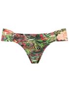 Lygia & Nanny Floral Print Bikini Bottom, Women's, Size: 44, Green, Polyamide/spandex/elastane