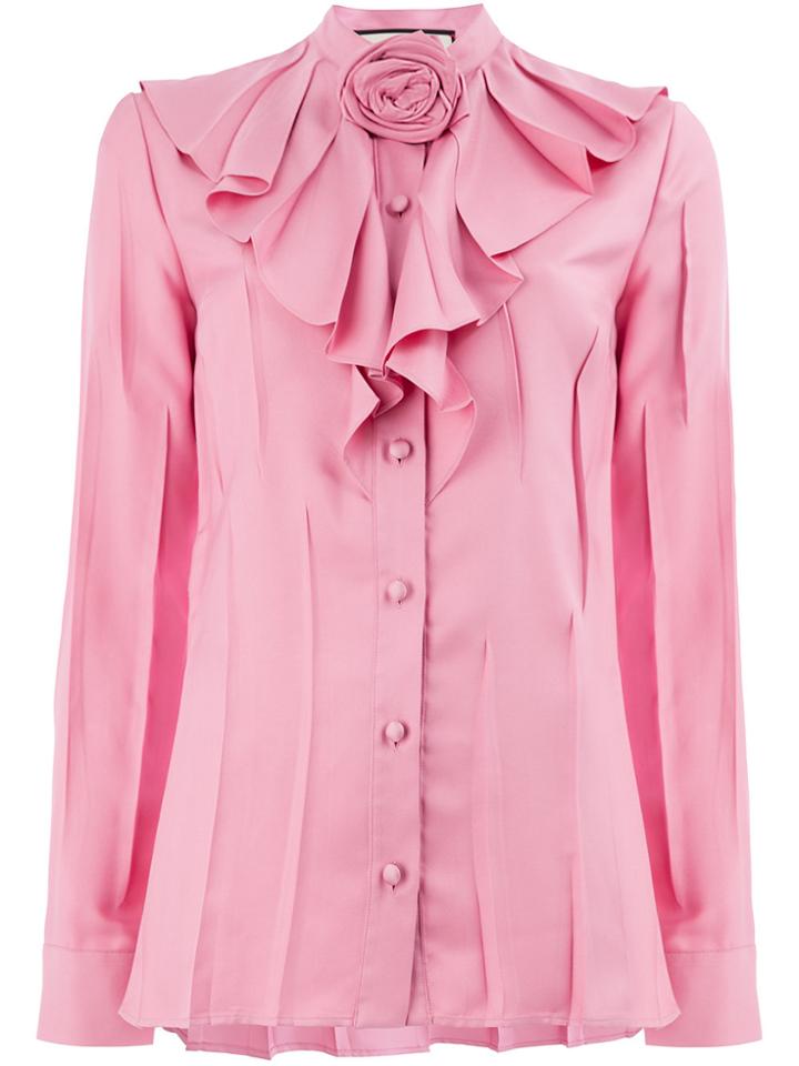 Gucci Rose Knot Blouse - Pink & Purple