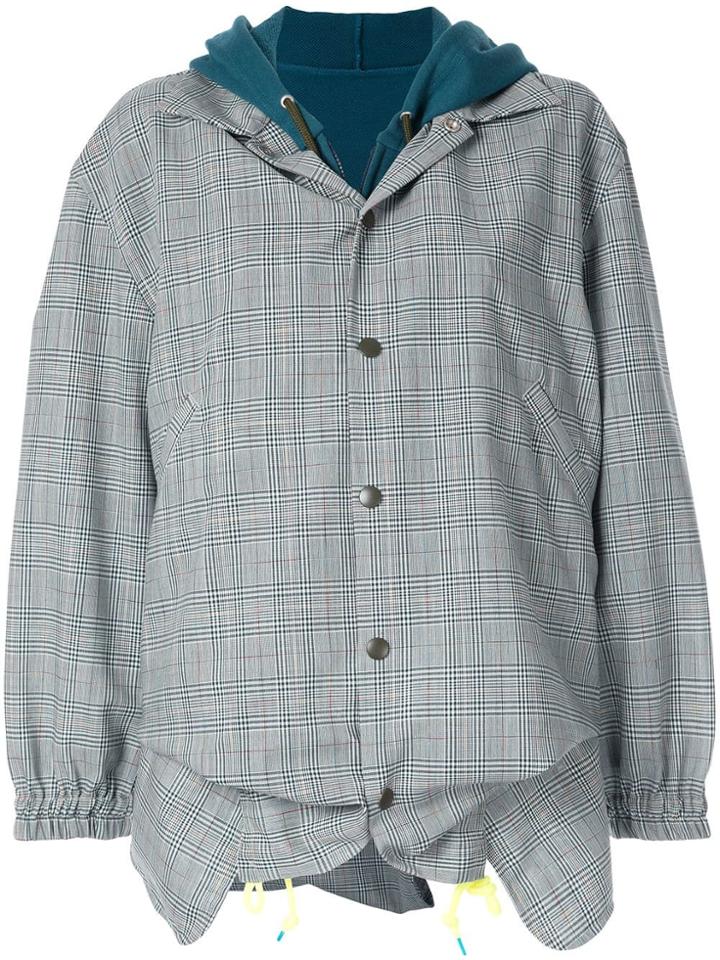 Facetasm Layered Hooded Jacket - Grey