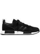 Adidas Black Boston R1 Suede Sneakers