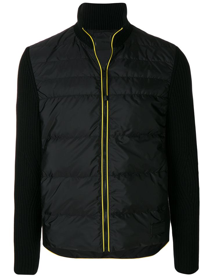 Prada Ribbed Sleeve Jacket - Black