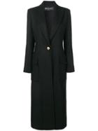 Balmain Single Breasted Coat - Black