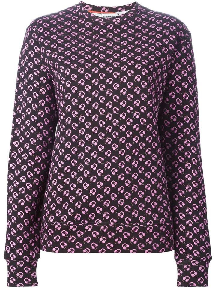 Au Jour Le Jour Earphones Print Sweatshirt