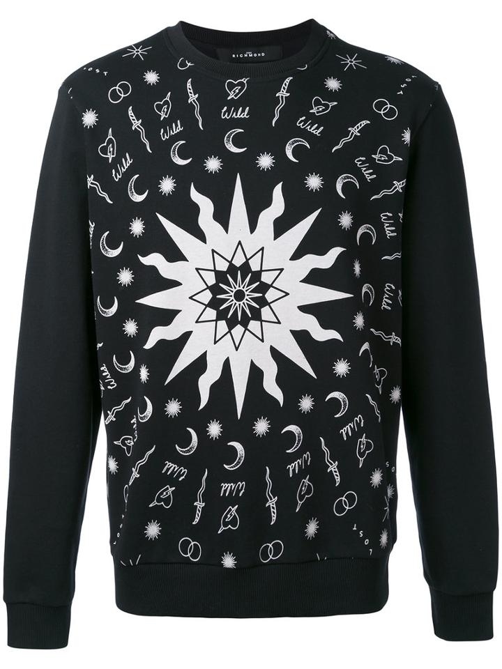 John Richmond - Wild Print Sweatshirt - Men - Cotton/polyester - L, Black, Cotton/polyester