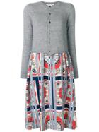 Comme Des Garçons Comme Des Garçons Layered Midi Dress - Grey