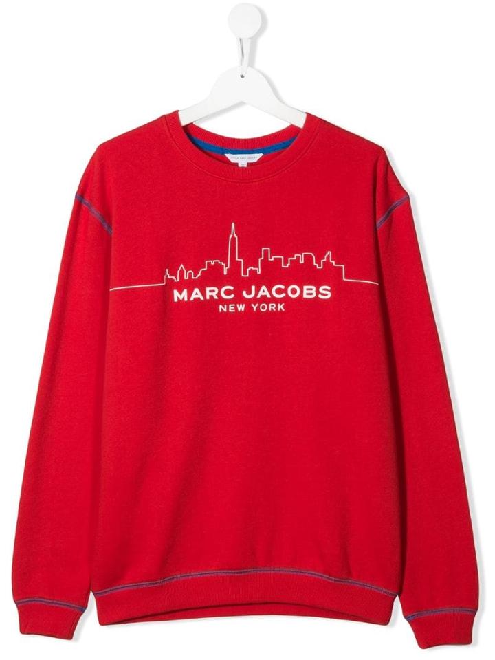 Little Marc Jacobs Teen Printed Logo Sweatshirt - Red