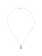 Loren Stewart 14k Gold And Pearl Emerald Pendant Necklace