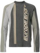 Gmbh Colour-block Fitted Top - Grey