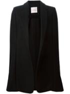 A.f.vandevorst Blazer-style Cape Coat, Women's, Size: 38, Black, Virgin Wool/polyamide