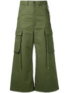 G.v.g.v. Shoe Lace Stitch Cargo Pant Culottes - Green