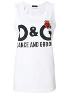Dolce & Gabbana Dance & Groove Printed Tank Top - White