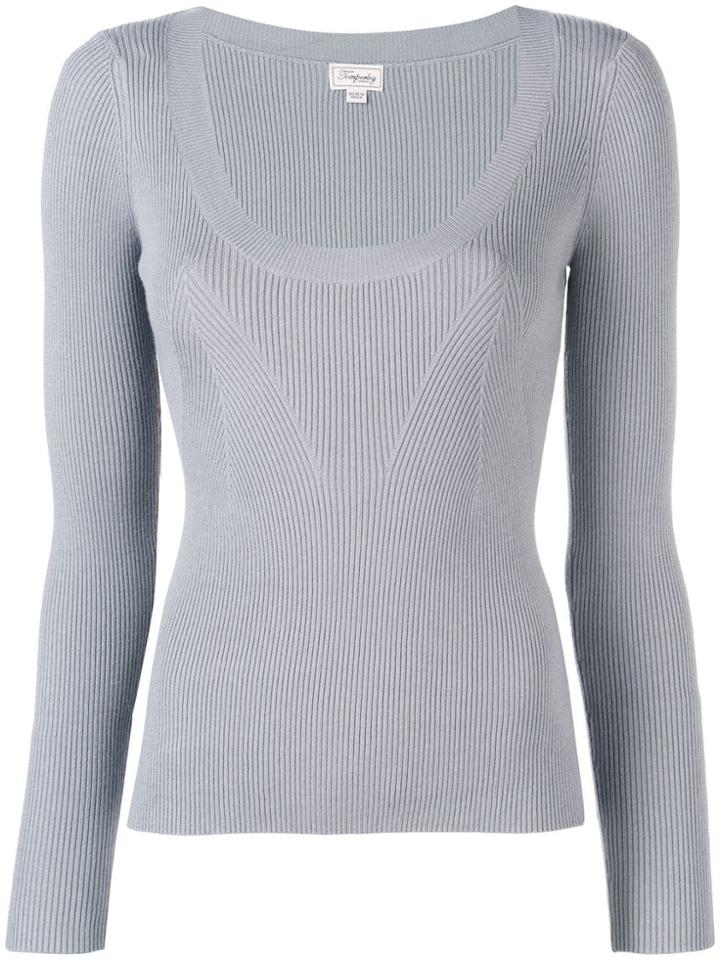 Temperley London Joan Knitted Top - Grey