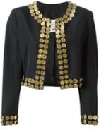 Moschino Vintage Metal Coin Detail Jacket, Women's, Size: 44, Black