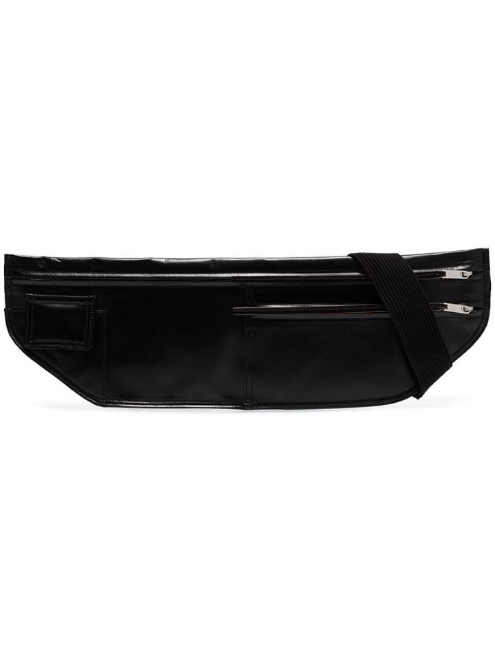 Rick Owens Black Marsupio Zipper Belt Bag