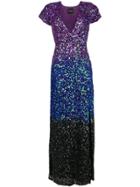 Retrofete Sequined Maxi Dress - Purple