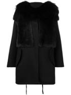 S.w.o.r.d 6.6.44 Fur Embellished Coat - Black