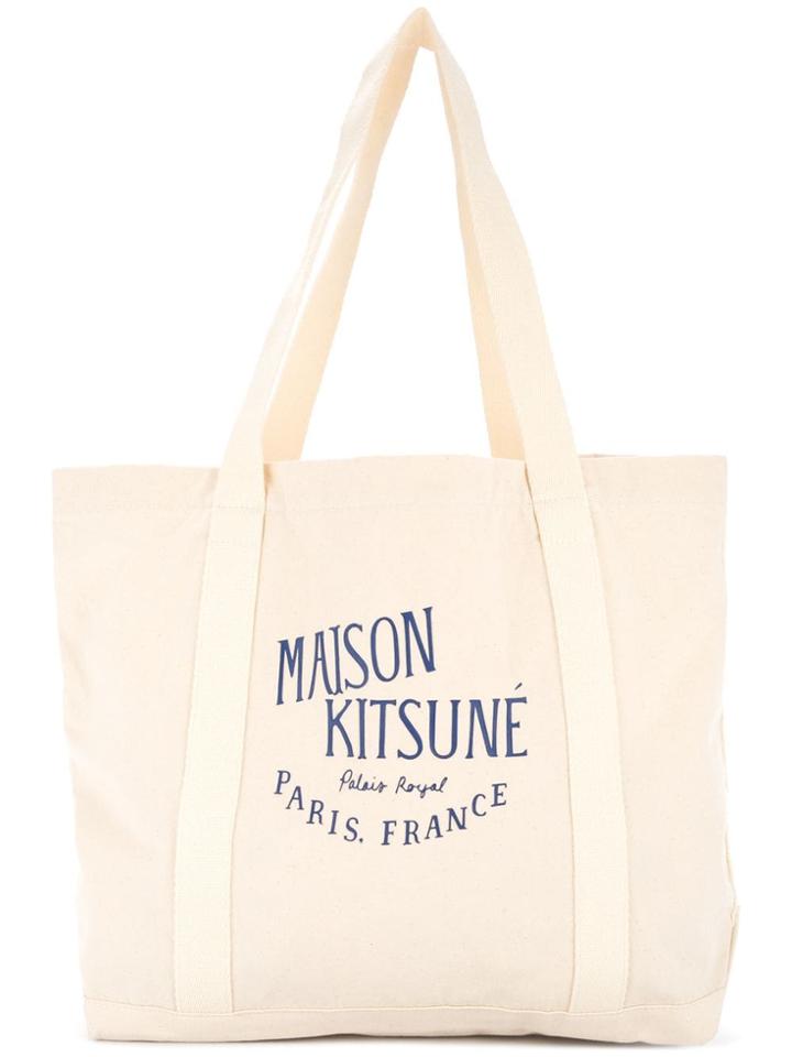 Maison Kitsuné Palais Royal Shopper Tote - Neutrals