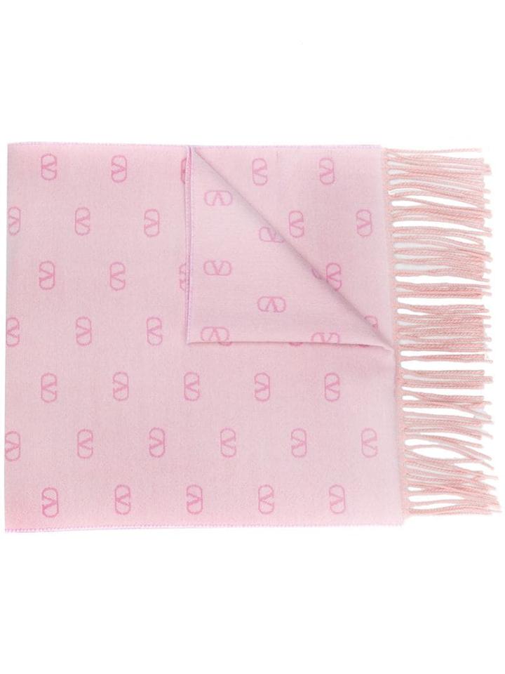 Valentino Vlogo Monogram Scarf - Pink
