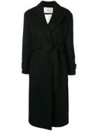Mauro Grifoni Double-breasted Belted Coat - Black