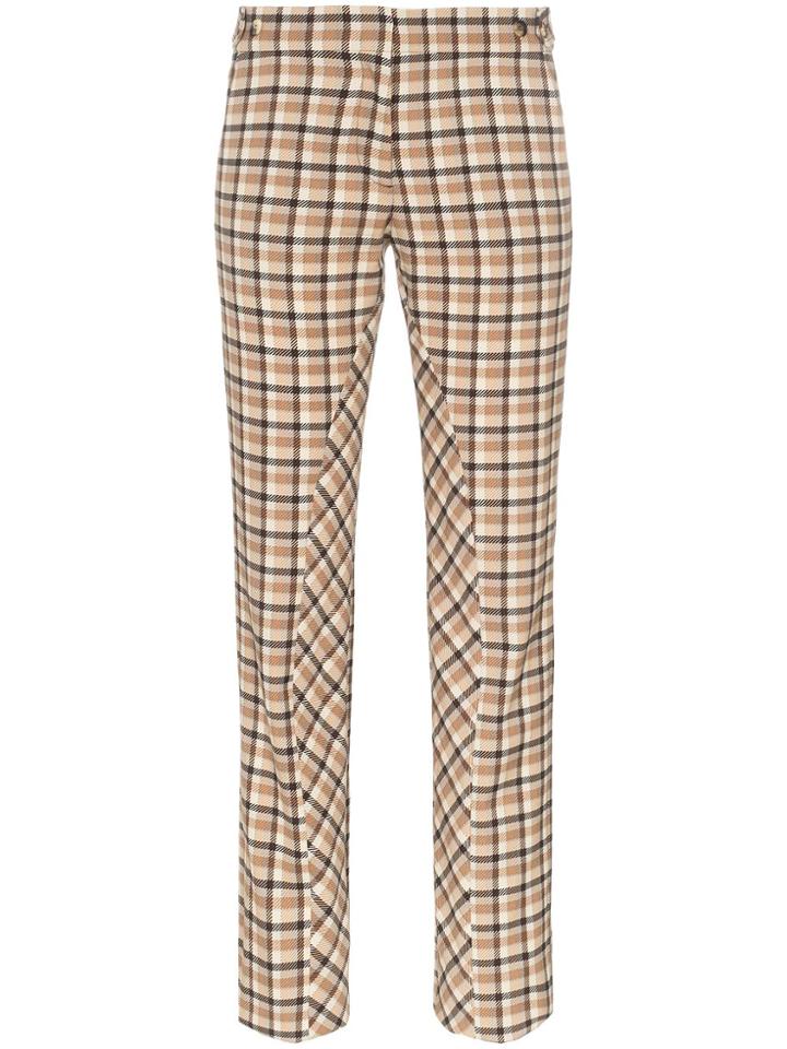 Paco Rabanne Check Print Trousers - Neutrals
