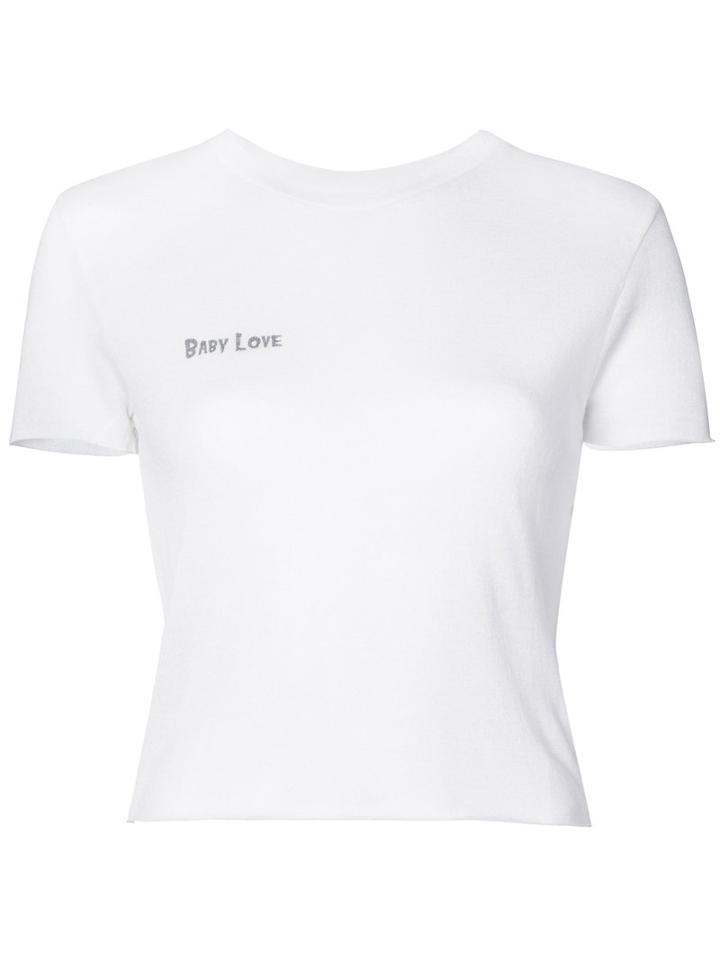 Baby Love T-shirt - Women - Silk/cashmere - M, White, Silk/cashmere, The Elder Statesman