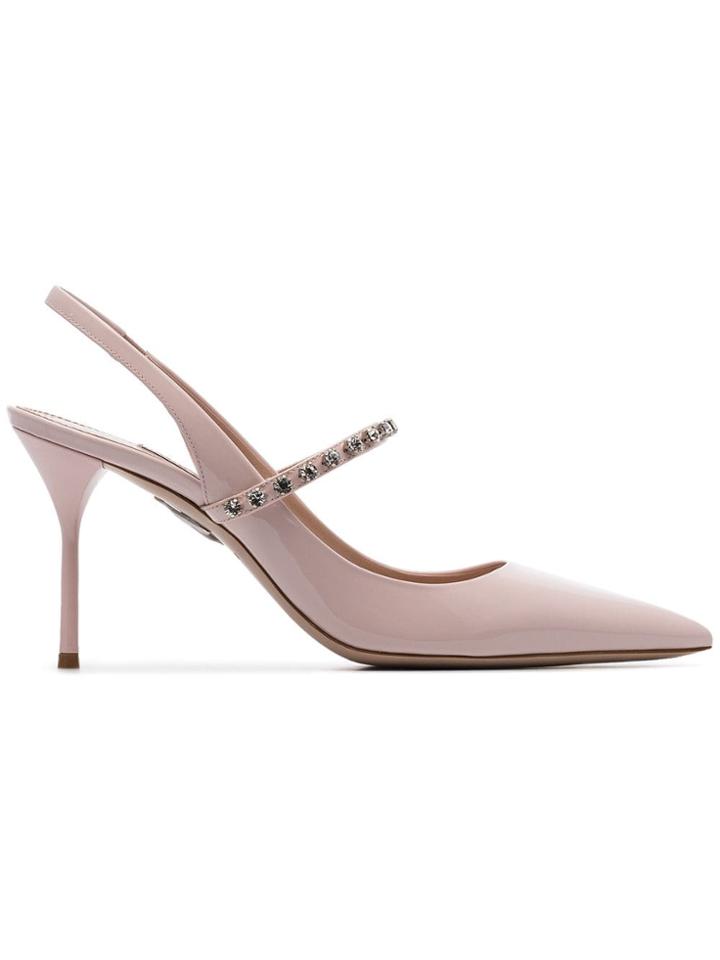 Miu Miu Pink 85 Slingback Pumps