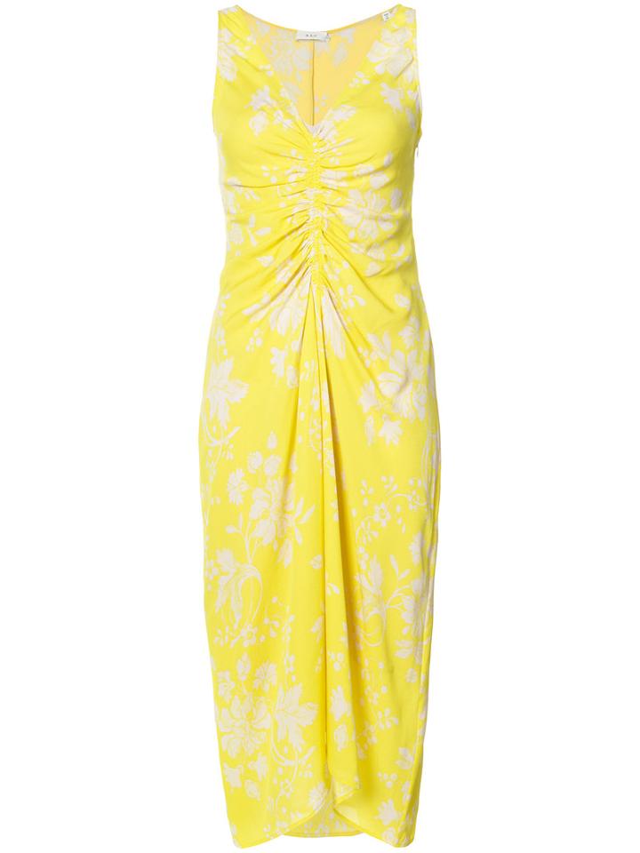 A.l.c. - V Neck Dress - Women - Silk - 6, Yellow/orange, Silk