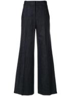 Victoria Victoria Beckham High Rise Wide Leg Trousers - Blue