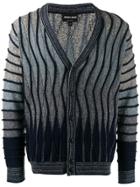 Giorgio Armani Undulating Ripples Cardigan - Blue