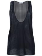 La Perla 'op-art' Tank Top, Women's, Size: 44, Black, Silk/cotton