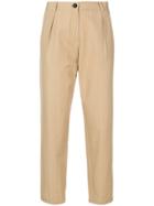 Erika Cavallini Cropped Tailored Trousers - Nude & Neutrals