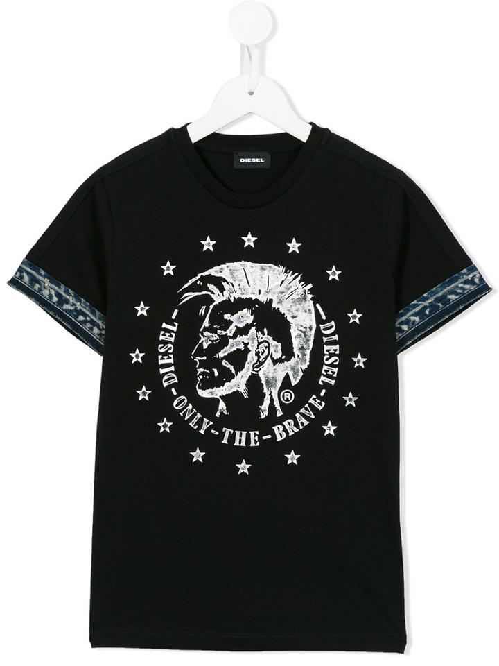 Diesel Kids Tait T-shirt, Size: 8 Yrs, Black