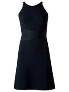Egrey Round Neck Knit Dress - Blue