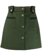 Miu Miu Military Style Skirt - Green