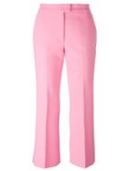 Msgm Cropped Trousers, Women's, Size: 40, Pink/purple, Polyester/spandex/elastane/viscose