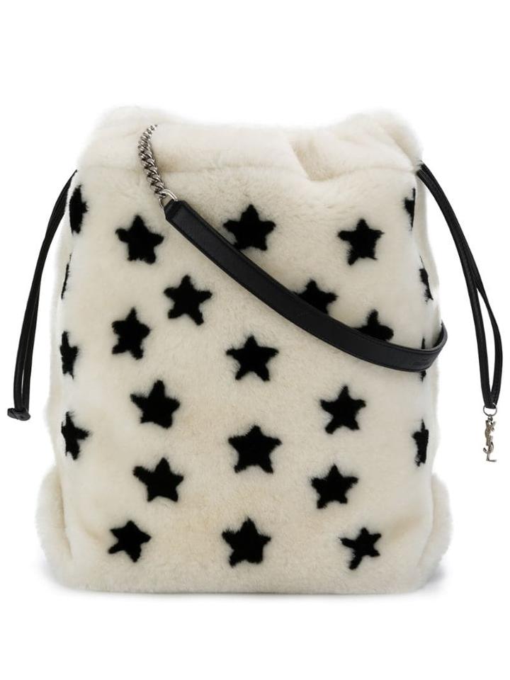 Saint Laurent Talitha Bucket Bag - White
