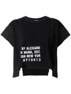 T By Alexander Wang Asymmetric Logo T-shirt - Black