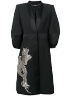 Alexander Mcqueen Phoenix And Dragon Embellished Dress - Black