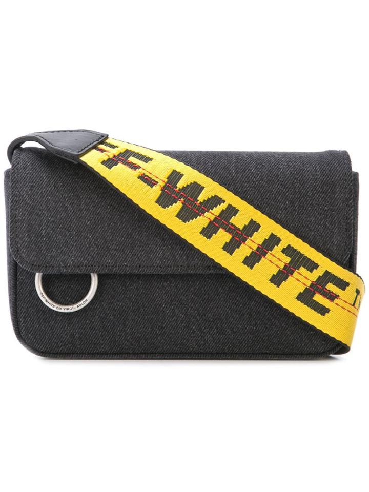 Off-white Logo Strap Messenger Bag - Black