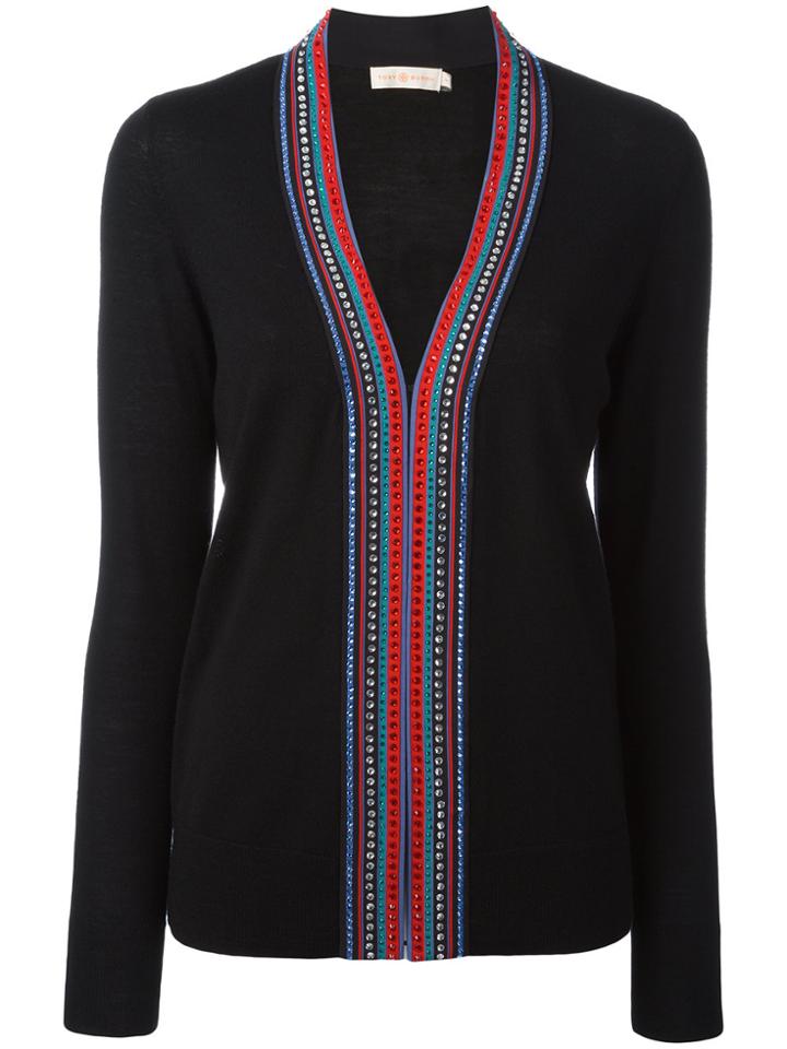 Tory Burch Embellished Detail Cardigan - Black