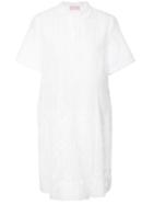 Giamba Perforated Decoration T-shirt Dress, Women's, Size: 44, White, Cotton/polyester