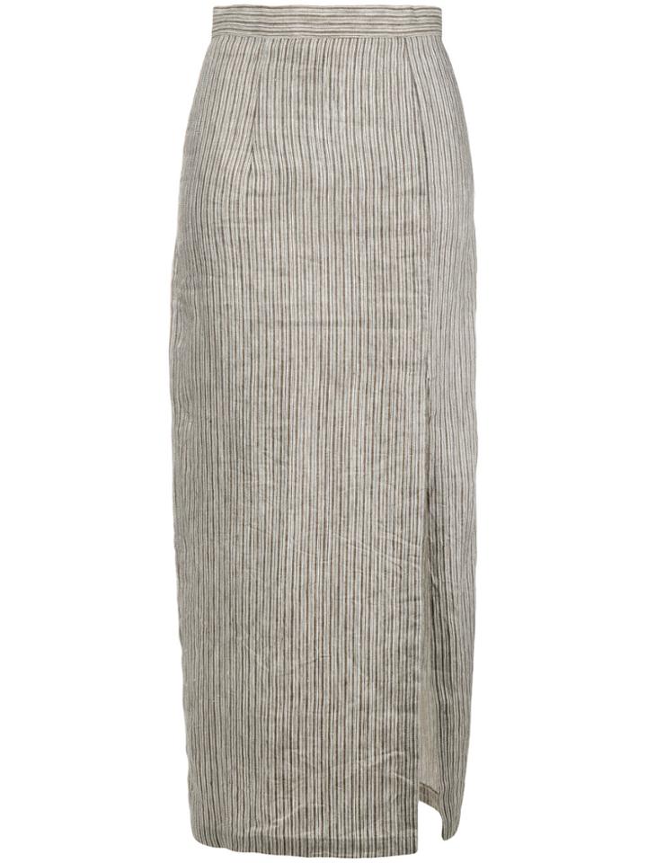 Mara Hoffman Polly Front Slit Pencil Skirt - Brown