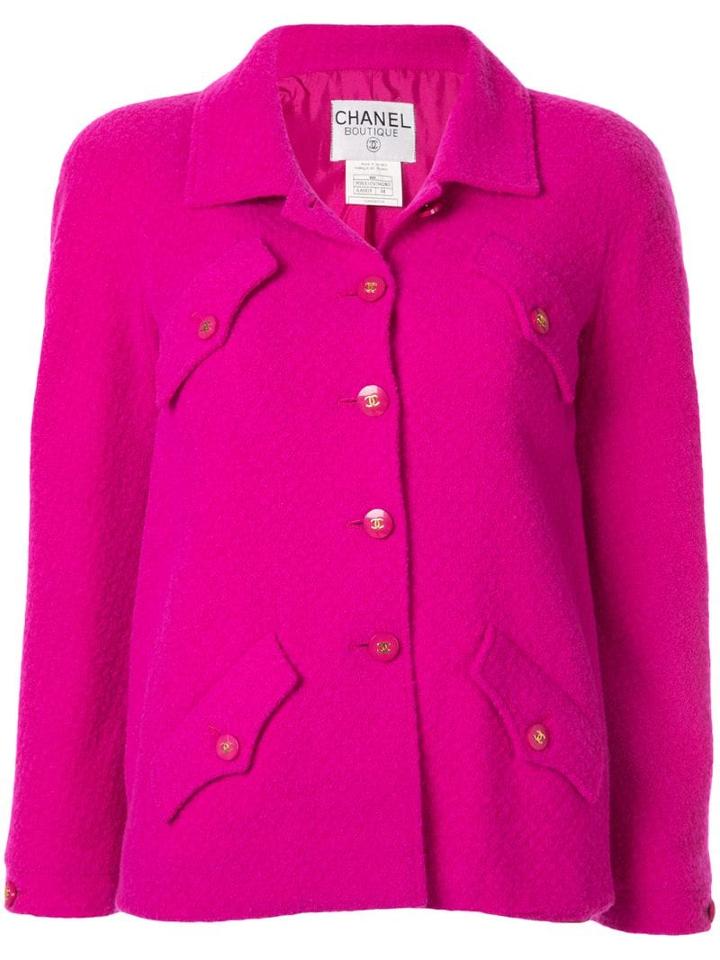Chanel Pre-owned Woven Straight Jacket - Pink