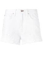 Rag & Bone /jean English Embroidery Denim Shorts - White